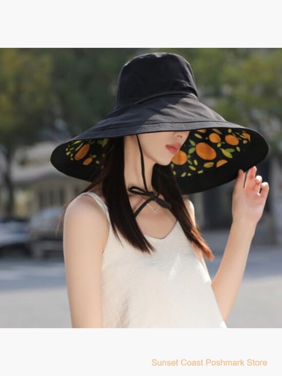 Wide Brim Sun Hat Packable UV Protection Metal Wired Edge